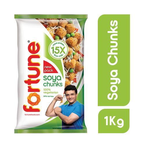 Fortune Soya Chunks, 1 kg Pouch