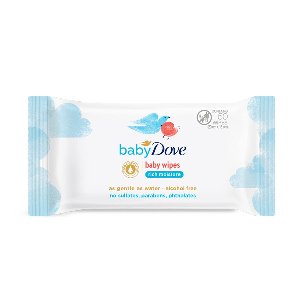 Baby Dove Baby Wipes - 50 Pieces