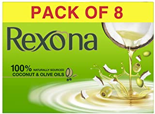 Rexona Coconut & Olive Oil Soap, 150 g (Pack of 8)