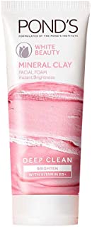 Pond's White Beauty Mineral Clay Instant Brightness Face wash Foam 90g