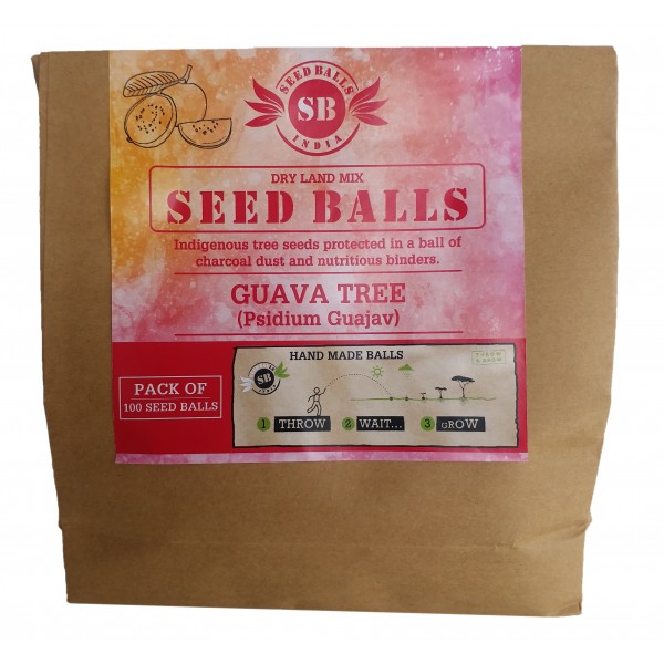 Seed Balls (Guava Fruit Seed Balls) 100 Balls Pack - கொய்யா பழ விதை பந்துகள்