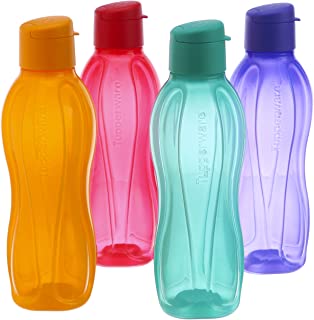 Tupperware Flip Top Water Bottle Set, 750ml, Set of 4, Multicolor