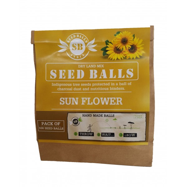 Seed Balls (Sunflower Seed Balls) 100 Balls Pack - சூரியகாந்தி விதை பந்துகள்