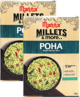 Manna Poha Ready to Eat (with 42% Millets) | 6 Servings (360g)
