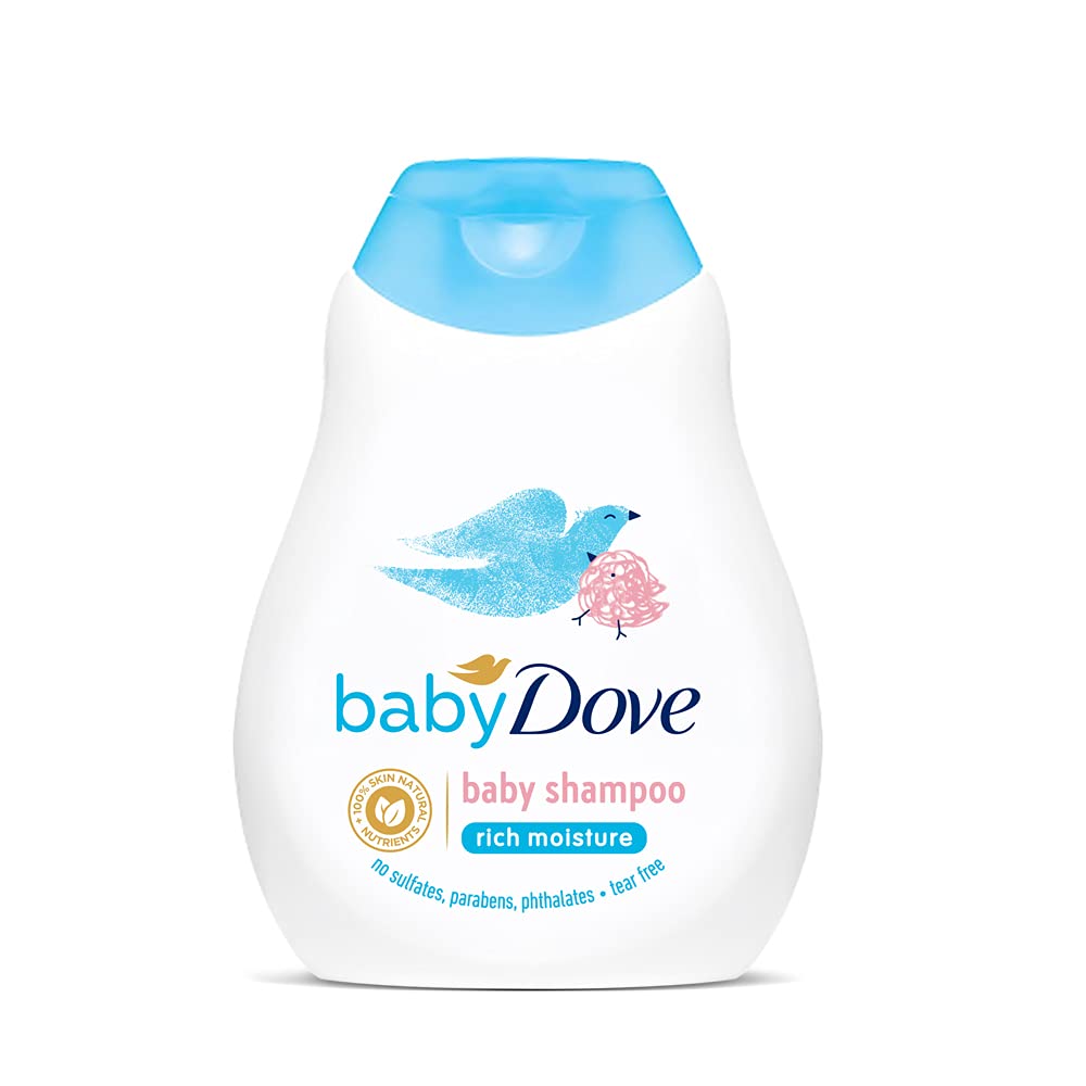 Baby Dove Rich Moisture Baby Shampoo 400 ml, Mild No Tears Shampoo - Hypoallergenic, No Sulphates, No Parabens