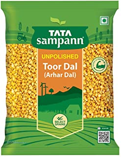 Tata Sampann Unpolished Toor Dal/ Arhar Dal, 1kg