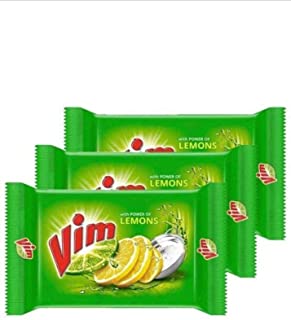 Lemon Power Dishwash Bar 200g. [Pack Of 4] + 1 Green Scrub + 1 Steel Scrub. + 1 Continuer Box.