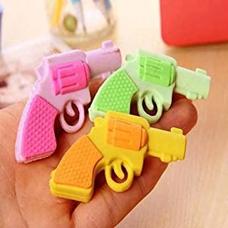 Kunslter Gun Shape Eraser Non-Toxic Eraser , Set of 2 (Multicolor) Non-Toxic Eraser (Multicolor)