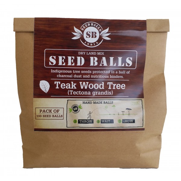Seed Balls (Teak Wood Tree Seed Balls) 100 Balls Pack - தேக்கு மரம் விதை பந்துகள்