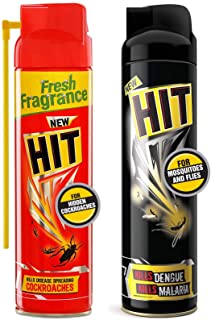 HIT Cockroach Killer Spray, 700ml + HIT Mosquito and Fly Killer Spray, 625ml