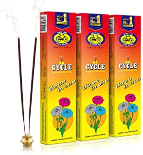 Cycle Pure Three in One Agarbathies Classic Incense Sticks with Woody, Spicy, powdery, Fancy, Lily, Intimate
