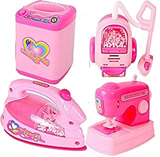 FunBlast Household Set for Kids, (Set of 4) Pretend Play Set Includes Washing Machine, Vacuum Cleaner, Sewing