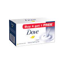 Dove Cream Beauty Bathing Bar 125 g (4+1 Free Combo)