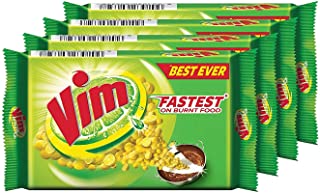 Vim Bar Dishwash soap Lemon, Removes Stain And Grease With Power Of Lemon, 200 g ( Pack of 4)