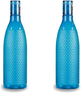 Oliveware Premium PET Water Bottle- Blue | Honeycomb Design | 1 Litre Bottle | Better Grip | 1000 Ml Capacity