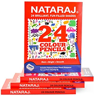 Nataraj Full Size Colour Pencils - 24 Shades