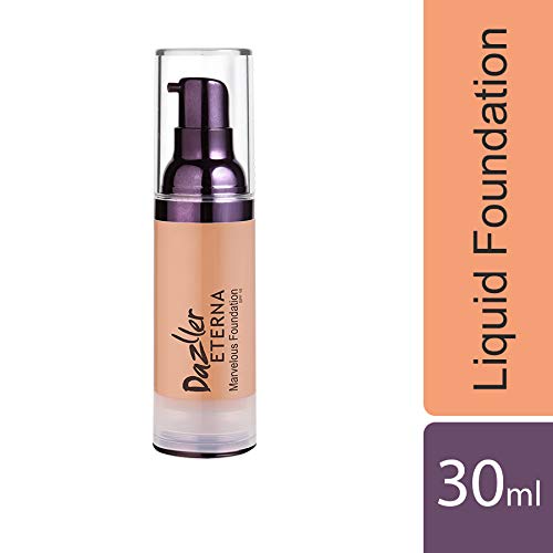 Dazller Eterna Fresh Finish Pack: Marvellous Foundation (Dusky MF1), 30mL + All Clear Make Up Remover, 27mL
